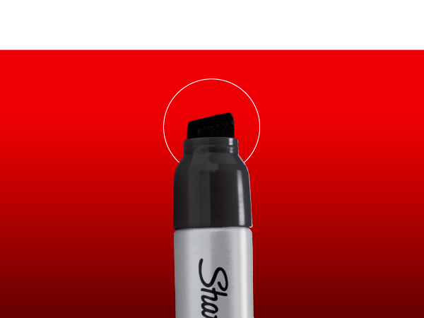 Sharpie Permanent Markers, Chisel Tip, Black, 12 Count - Home, School, Office Supplies