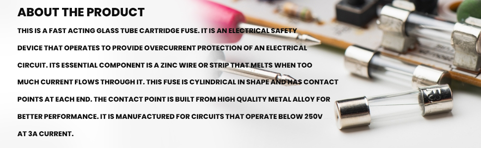 Electronic Spices 15a 250v 6mm X 30mm Fast Acting Glass Tube Cartridge Fuse Pack of 20pcs