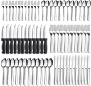 Pleafind 72-Pieces Silverware Set for 12, Flatware Set with Steak Knives, Stainless Steel Cutlery Set, Include Forks Spoons and Knives Set, Dishwasher Safe Utensil Sets for Home Restaurant