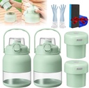 Multifunctional Large-Capacity Wireless Portable Juicer Cup, BPA-Free Electric Citrus Juicer 28 Oz, Straw, Two Lids, Portable Blender for Smoothies, Shakes, Food Prep & Frozen Blending (2Sets)