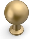 Amerdeco 10 Pack Champagne Bronze Cabinet Knobs Single Hole Cabinet Pulls Round Kitchen Cabinet Knobs Solid Drawer Knobs Dresser Knobs and Pulls for Bathroom Cabinets ZH0041