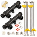 Upgraded WP596816 Hot Water Recirculating Pump Sensor Valve Kit (2-Pack)– New Copper Finish,Fits watts 500800/500805&grundfos UP Comfort Systems.Includes 2 Brass Valves,4x12 Lines,4 Fittings