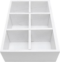 Wood Coffee Station Organizer, Rustic 6 Compartments Storage for Pods Sugar Tea, Farmhouse Countertop Desk Organizer 11.8x8x3.4in
