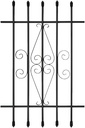 Grisham Spear Point Heavy-Duty Window Bars (Black, 24"X36") Window Safety Guards for Childen, Outdoor Prevent Burglary Window Security Bars