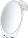 HONEYBULL Fogless Shower Mirror with Suction Mount & Swivel – Anti-Fog Acrylic Bathroom Mirror for Shaving – Built-in Razor Holder, Easy Install, Home Shower Accessory (White)