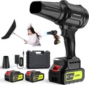 Cordless Leaf Blower, 600000RPM Handheld Leaf Blower, 2 X 4.0Ah Batteries and Charger Included, Lightweight Leaf Blowers for Patio Cleaning