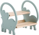 Wooden Step Stool for Toddlers,Cute Elephant Design,Stable for Daily Use,Bamboo 2 Step Stool for Bathroom,Sink,Bedroom(Green)