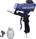 Sandblaster Gun Kit for Air Compressor, Handheld Sand Blaster Gun with Air Tube Connector for Paint & Rust Removal, 90 PSI Abrasive Media Blaster for Wood, Metal, Auto & DIY