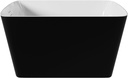 47" 100% Acrylic Freestanding Bathtub,Contemporary Soaking Tub,Matte Black Bathtub