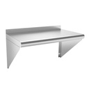Commercial Stainless Steel Shelf 12 x 24”, Wall Mounted Food Service Storage Rack Shelves, Heavy Duty 250 lb Metal Shelf for Kitchen, Restaurant, Food Truck, Garage, Laundry Room
