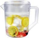 Plastic Pitcher Pot Jug with Lid for Hot/Cold Water, Ice Tea and Juice (Transparent, 1.5L)