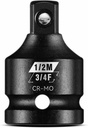BLACKROBOT 3/4”F To 1/2”M Impact Socket Adapter, Cr-Mo Steel Exceeds ANSI Standards, Square Drive Reducer for Impact Driver Wrench