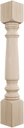 Ekena Millwork COL05X05X35LERW Legacy Tapered Cabinet Column (Top Block: 6", Bottom Block: 7"), 5"W x 5"D x 35 1/2"H, Rubberwood