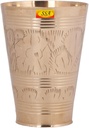 Shiv Shakti Arts®Handmade Pure Brass Glass Japani Flower Design 1 Piece set Volume - 400 ml