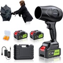 980,000 RPM Cordless Leaf Blower - 21V Electric Handheld Leaf Blower with 2×4.0Ah Batteries & Fast Charger - Lightweight for Patio, Lawn, Yard, Deck Cleaning