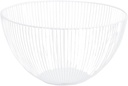 Iron Hollowed Drain Basket for Kitchen Versatile Household Storage for Fruits Vegetables Snacks Stylish White Design for Home Organization