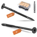 #14 Heavy-Duty Wood Screws Assortment Kit, 60Pcs Star Drive Decking Wood Screws, Rust Resistant Timber Screws for Log/Landscaping Wood (4-1/2",6")