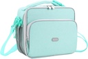 Amersun Lunch Bag for Kids - Padded Insulated Lunch Box with Adjustable Shulder Strap & 2 Pockets for Girls Boys Toddler School, Light Blue