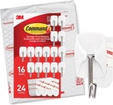 Command Small Wire Toggle Hooks, 16 Hooks and 24 Command Strips, Damage-Free Hanging Wall Hooks with Adhesive Strips, No Tools Adhesive Hooks for Hanging, Organization and Storage, Holds up to 0.5 lb