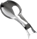 1pc Stainless Steel Ladle Rack Holder for Kitchen Utensils Spoon Stand for Spatula Rice Spoon More Rustproof Easy to Clean Kitchen Storage Silver