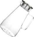 Ciieeo Large Capacity Glass Kettle Fashionable Water Can Lid for Cold Water Juice Beer Ice Tea