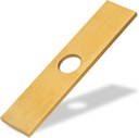 KWODE 10”Gold Square Hole Cover Deck Plate for Kitchen or Bathroom Sink, Stainless Steel Escutcheon Plate for Covering Unused Mounting Holes