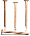 100 Pack 2 Inch USA MADE Copper Nails Roofing Finish - Solid Pure Copper Slate Spikes Flashing Furniture Boat - Package Includes - Highest Quality Nails (100)
