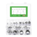 uxcell 325 Pcs External Retaining Rings, 15 Sizes 304 Stainless Steel External Circlip Snap Rings Assortment Kits Round Wire Snap Rings for Valves Electrical Appliances