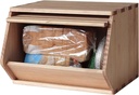 Stackable Solid Wood Storage Chests,Bins with Lids,Modular Wooden Multi-use Box,Closet Storage Organizers,Hall Entryway Cabinet,Drawers,Potato,Onion,Bread,Classify by Items,15.5”W(1 Pack)