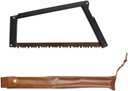 13 Inch Folding Bow Saw Folding Hand Saw,Multifunctional Rectangular Hand Saws for Wood, Bone, Tree Pruning, Camping (black)