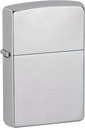 Zippo Classic Brushed Chrome Pocket Lighter - Windproof & Refillable Flip-Top Metal Lighter - Everyday Use Pocket Lighters - Luxury Lighters Made in USA