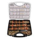 975 Pcs Metric Bolt Assortment - Premium Grade 8.8 Fasteners, Yellow Zinc Plated – M4, M5, M6, M8 (12-30mm), Durable, Corrosion Resistant Nut and Bolt Kit for DIY, Home, Automotive & Machinery Repairs