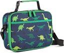 VASCHY Lunch Box Bag for Kids, Reusable Insulated Lunch Box Containers Coolers for Toddler Boys and Girls with Detachable Shoulder Strap for Daycare School Dinosaurs