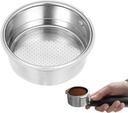 51mm Portafilter Basket, Stainless Steel Coffee Filter, Double Layer Pressurized Filter Basket Filter Basket Machine Parts for Coffee Machine Coffee Machine Replacement Accessories