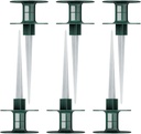 6 Pack Garden Hose Guide Spike, 10 Inch Rust Free Zink Sturdy Metal Stake,Heavy Duty Dark Green Spin Top, Keeps Garden Hose Out of Flower beds, for Plant Protection Greenhouse, Yard Lawn