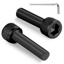 180pcs M3 x 30mm Hex Socket Head Cap Screws Bolts, 12.9 Grade Alloy Steel, Black Oxide Finish, Allen Socket Drive, Full Threads,with Hex Spanner