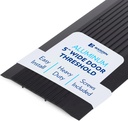 Barzen Aluminum Door Threshold Strip - Exterior Door Threshold for Doorways & Commercial Door Sill - ADA Wheelchair Compliance - Black Anodize - 5" Wide x 48" Long
