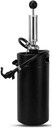 3.6L Mini Keg With 4Inch Keg Party Pump For Beer Dispensing,Beer Growler & Picnic Tap & Gas Pump Beer Brewing Equipment(3.6L Black)
