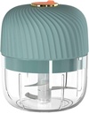 Electric Garlic Chopper Mini, Garlic Masher Mincer Crusher Pepper Chili Nuts Meat Grinder, Food Processor Small