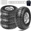 4.10/3.50-4 Tire and Dolly Wheel Flat Free - Solid Rubber Hand Truck Wheels 5/8" Axle - Gorilla Cart Tires Replacement for Garden, Wagon, Yard and Wheelbarrow (10 Inch 4 Pack)