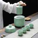 Japanese Sake Set Sake Warming Set Include 4 Sake Cups1 Sake Pot 1 Warm Wine Pot Traditional Hand Painted Sake Set,
