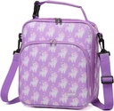 VASCHY Lunch Boxes Bag for Girls, Reusable Lunch Box Containers for Boys and Girls with Detachable Shoulder Strap, Insulated Lunch Coolers for School Cute Unicorn