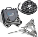 WAVESRX TriAnchor - Stainless Steel Folding PWC & Boat Anchor Kit | Sets Instantly for Effortless Boat & Jet Ski Anchoring | Compact Patent-Pending Design Grips Better Than Plow, Fluke or Box Anchor