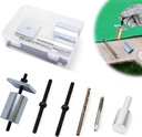 Pool Anchor Removal Tool Kit, 9-Piece Rethreading and Removing Brass Pool Cover Anchors Tool Kit, One-Stop Brass Anchor Removal Kit with Storage Box