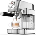 MAttinata Cappuccino Coffee Machine with Automatic Milk Frother, Compact Espresso Machine with Pressure Gauge, Stainless Steel Cappuccino Maker with for Home, Office