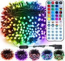 Brizled Color Changing Halloween Lights, 66ft 200 LED RGB Christmas Lights Music Sync, 120+ Modes Remote Dimmable Outdoor Christmas Light, Mini Tree Light Indoor Plugin for Xmas Halloween Party Decor