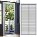 Custom Cut to Size,[ Grey, W xH (inch)], Aluminum Retractable Front Screen Door net,Fiberglass mesh with alumium, Mosquito Screens I Bug Net for Doors (W 35 x H 83(inch), Embedded)