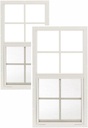 W1427W-BX2 14" W x 27" H Flush Mount Sliding Shed Window, White, Tempered Glass, 2 PK