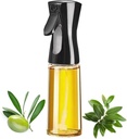 Oil Sprayer for Cooking -200ml Glass Olive Oil Sprayer, Cooking Sprayer, Kitchen Gadgets for Air Fryer, Canola Oil Spritzer, Widely Used for Salad Making, Baking, Frying, BBQ (Black)