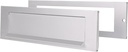 SKANDH Aluminum Silver Outer Size 10" X 3" Inches Inner Size 7-7/8" X 2" Gravity Letter Plate Mail with Back Plate Slot For Front Door